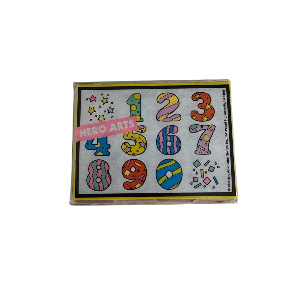 Hero Arts Rubber Stamp Celebration Numbers Set 1 2 3 4 5 6 7 8 9 0
